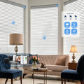 Motorized light control Shangri-La shades for bedroom for living room