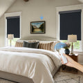 KALIA Motorized Blackout Flat Fabric Roller Shades with Remote Control