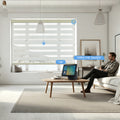 Motorized Customized Light Filtering Zebra Blinds