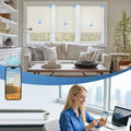 KALIA smart natural linen roller shades compatible with voice assistants
