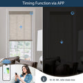Smart motorized roller shades with app scheduling and automatic daily routines