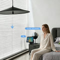 Motorized Linen Shangri-La Sheer Shades for Bedroom with Soft Light Filtering