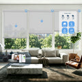 Motorized 5% Openness Basic Solar Shades for living room