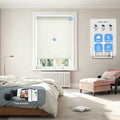 KALIA light filtering roller shades for a bright and comfortable bedroom