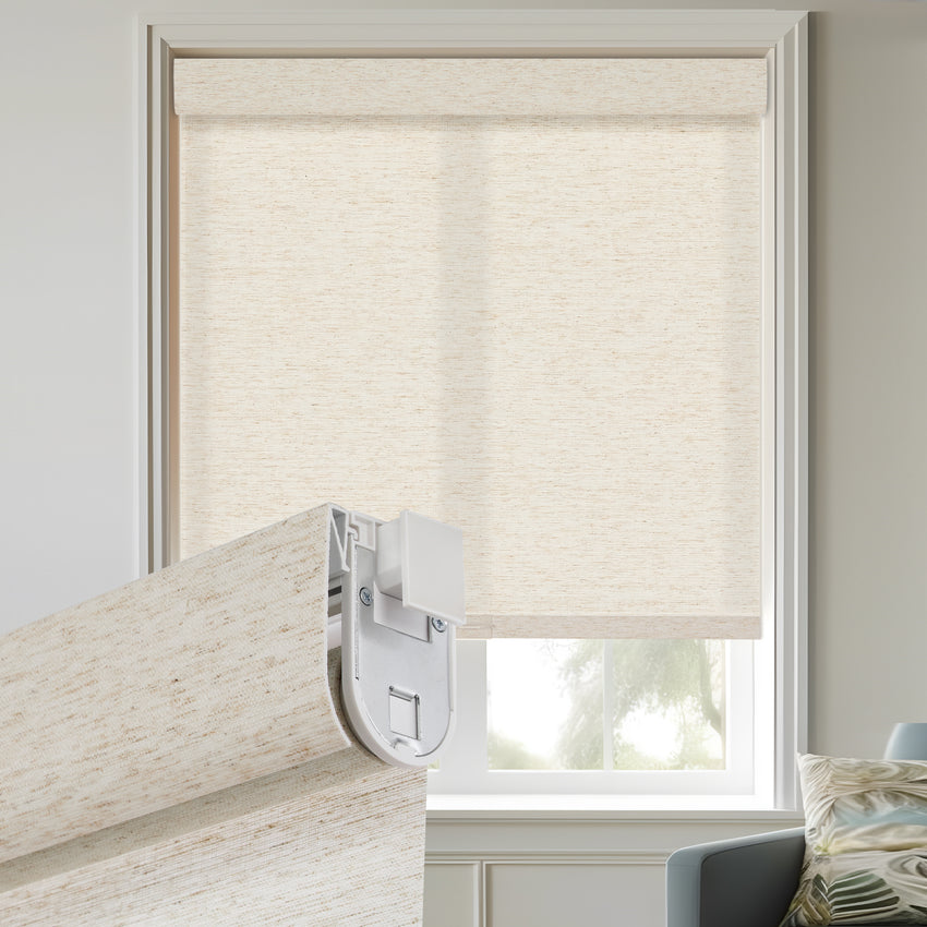 No Drill No Tools Linen Roller Shades