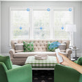 KALIA Custom Motorized Slub Shangri-La Sheer Shades with Remote Control