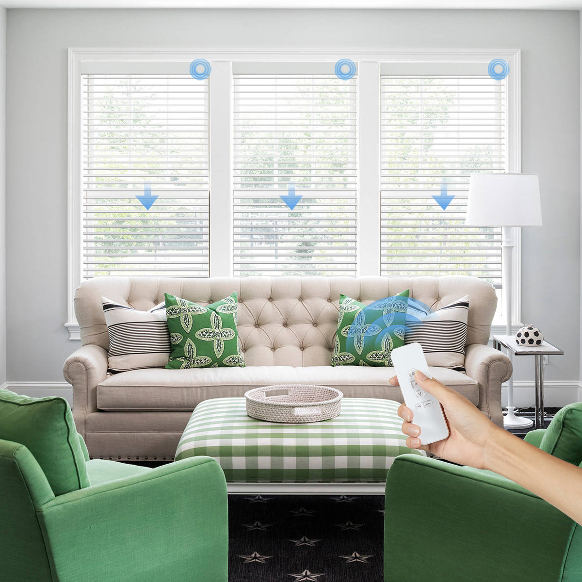 A-OK Motorized Slub Shangri-La Sheer Shades