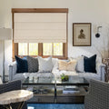 Natural Woven Linen Roman Shades