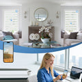 Motorized Customized Light Filtering Zebra Blinds