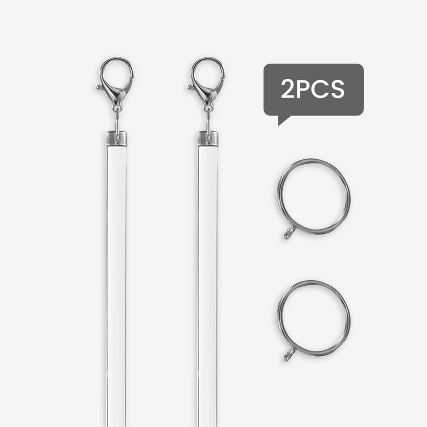 Bob Clear Acrylic Drape Wands Set of 2pcs — hardware detail