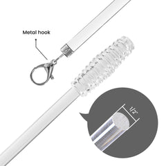 Bob Clear Acrylic Drape Wands Set of 2pcs — hardware detail