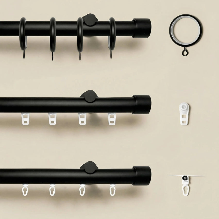 Rex Custom Traverse Rods — hardware detail