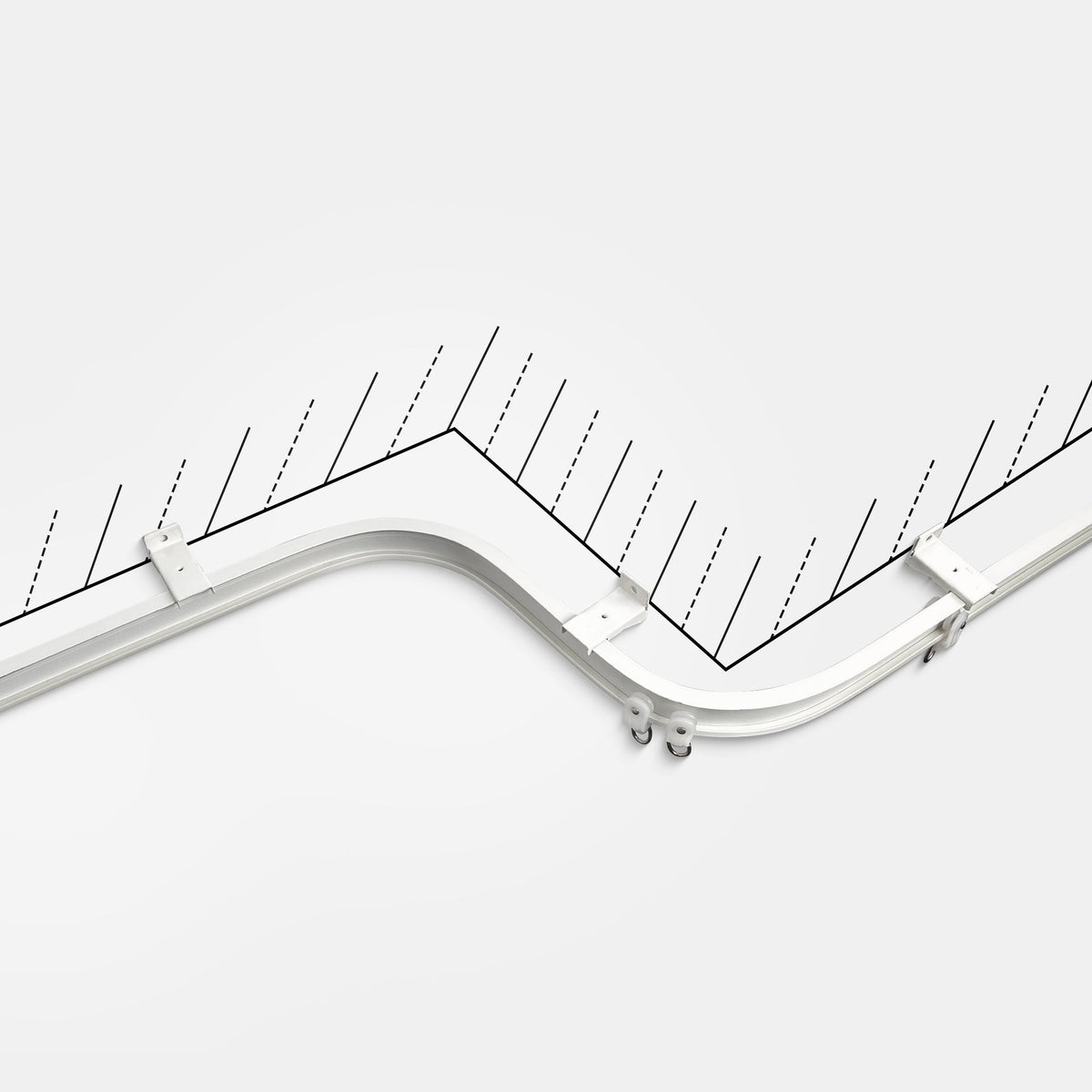 Robin Bendable Custom Curtain Tracks — hardware detail
