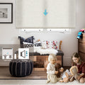 Child safe cordless motorized roller shades for family rooms and nurseries