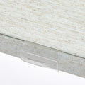 No-drill clip bracket on Maderia linen roller blind headrail, easy tool-free installation close-up