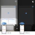 Day and Night Light Control with Motorized Blackout Flat Fabric Roller Shades