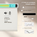 Rechargeable motorized solar shade battery with wireless charging options