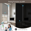 Timing function for motorized blackout roller shades controlled via smartphone app