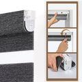 KALIA No-drill zebra blind installation: clip bracket and roll mechanism