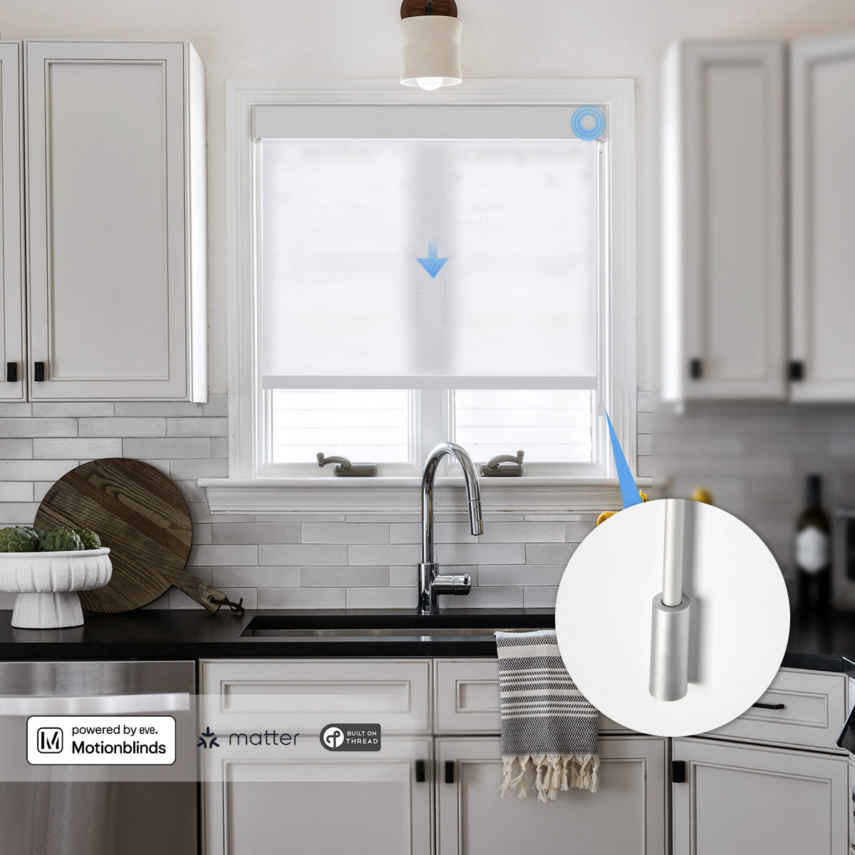 Eve Motionblinds Motorized Light Filtering Roller Shades