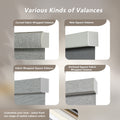 Custom valance options for motorized roller shades including fabric wrapped and square valances