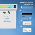 KALIA motorized blackout roller shade charging options with solar panel, USB plug and power bank