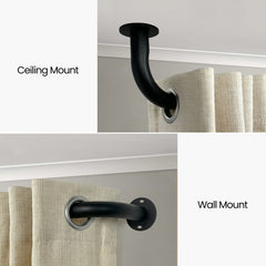 Max Custom French Return Curtain Rod — hardware detail