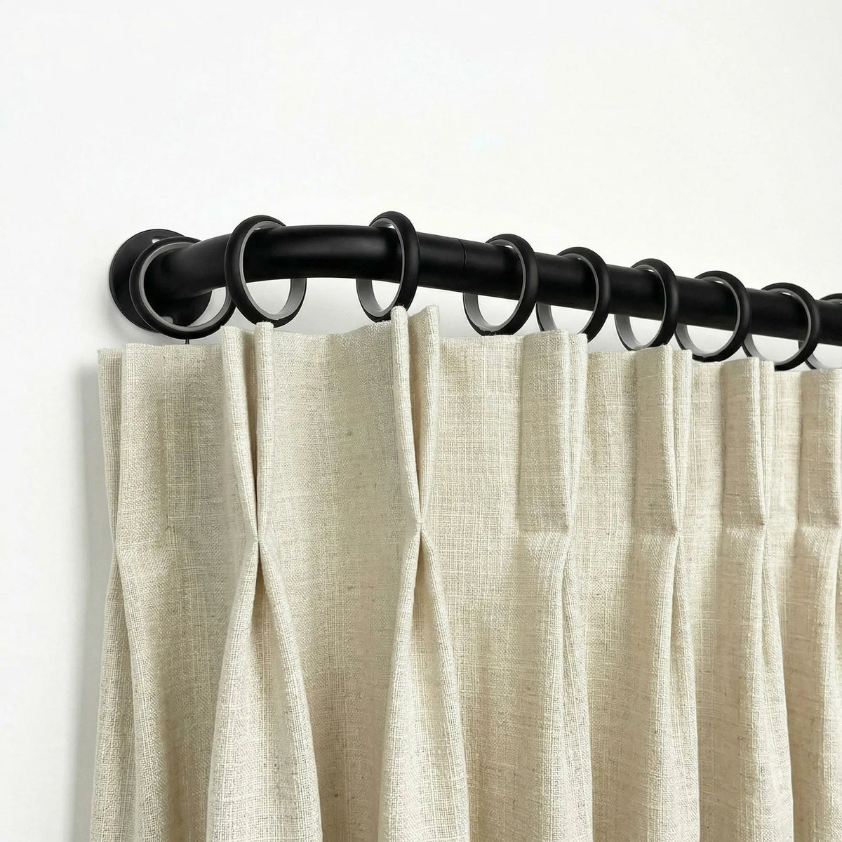 Max Custom French Return Curtain Rod — hardware detail