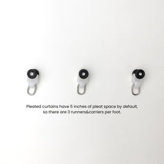 Ron Curtain Track Runner with Carrier — hardware detail