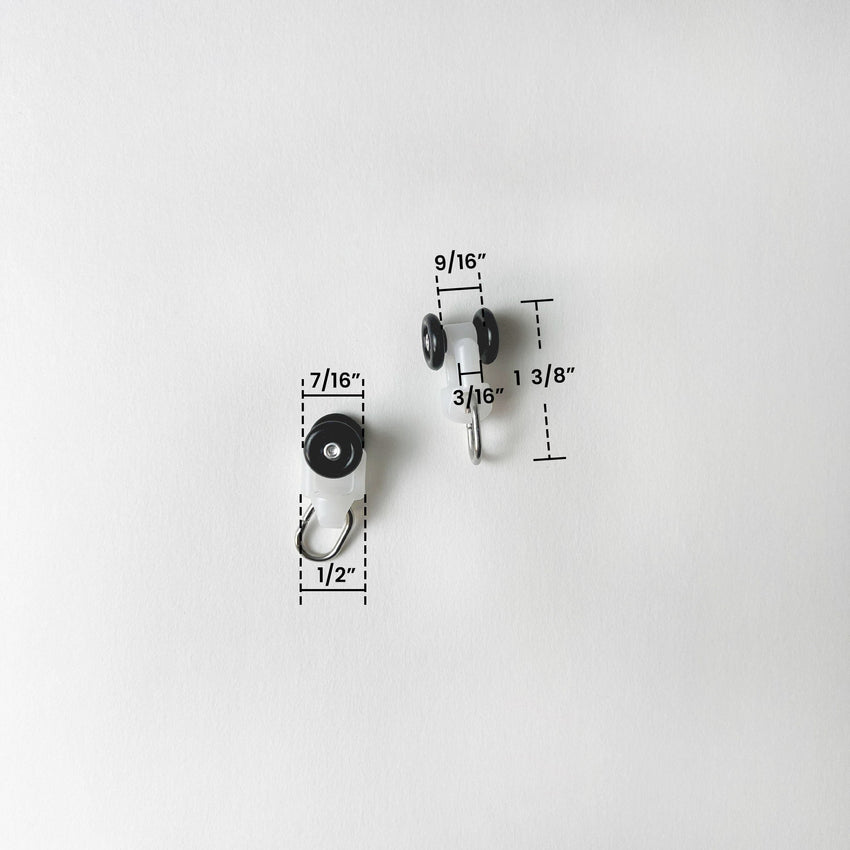 Ron Curtain Track Runner with Carrier — hardware detail